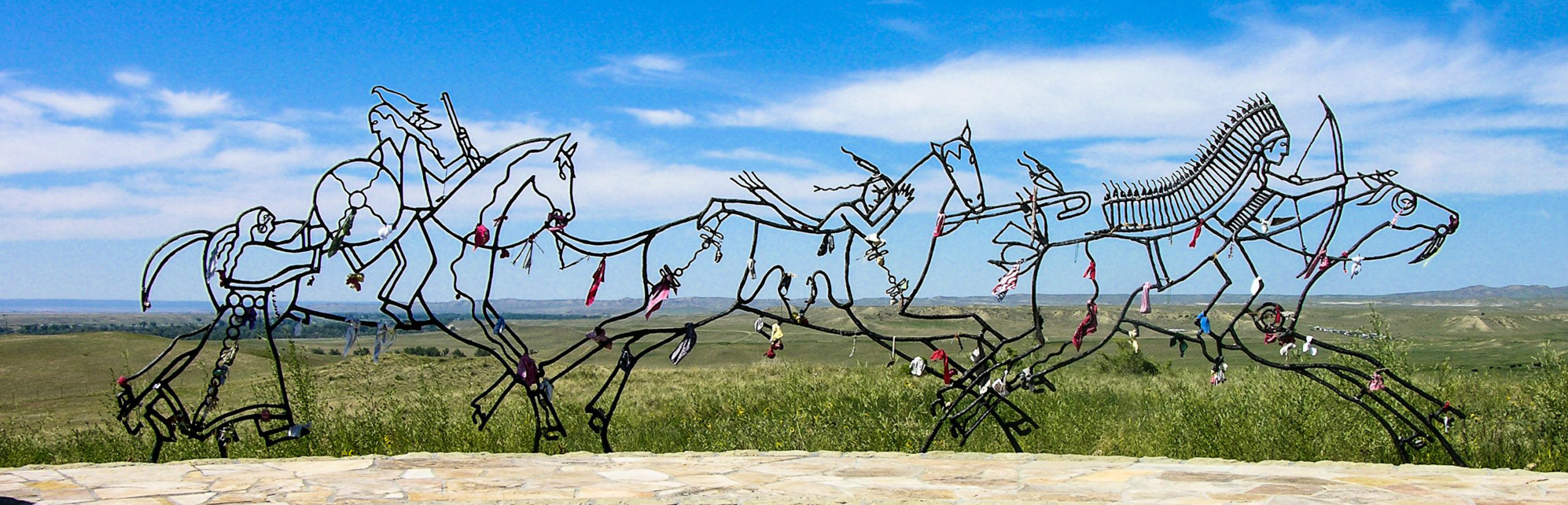 Panoramic view of the Greasy Grass battlefield